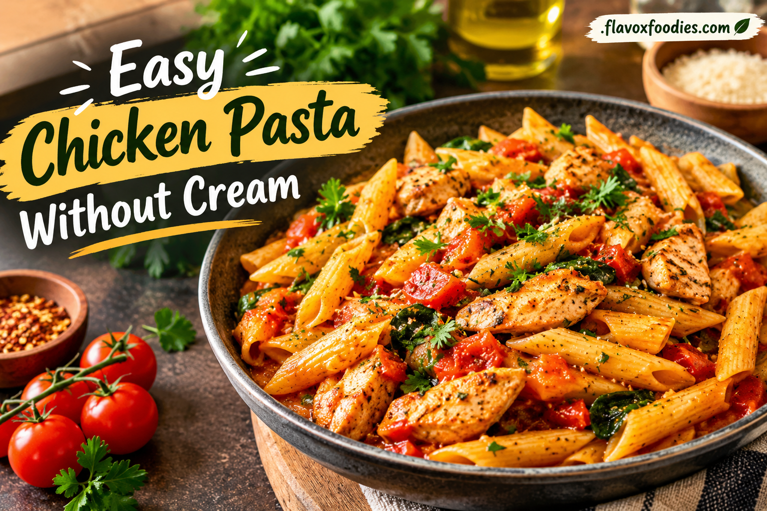 Easy Chicken Pasta Without Cream