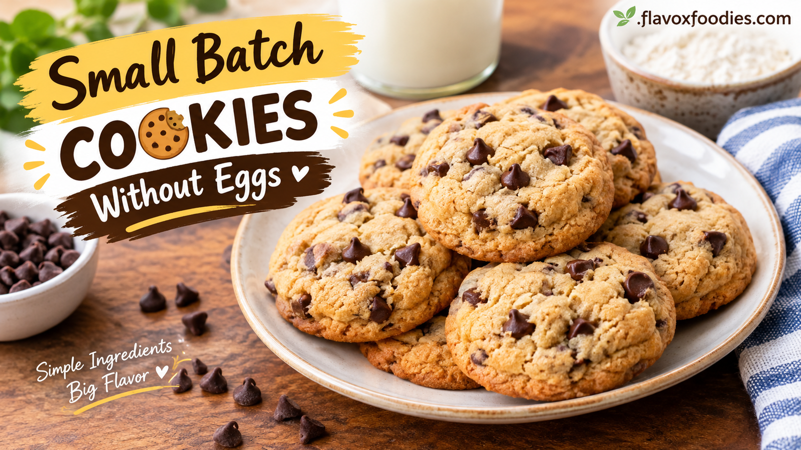 Small Batch Cookies Without Eggs
